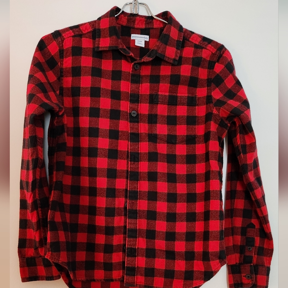 Kid's Red and Black Checkered Shirt